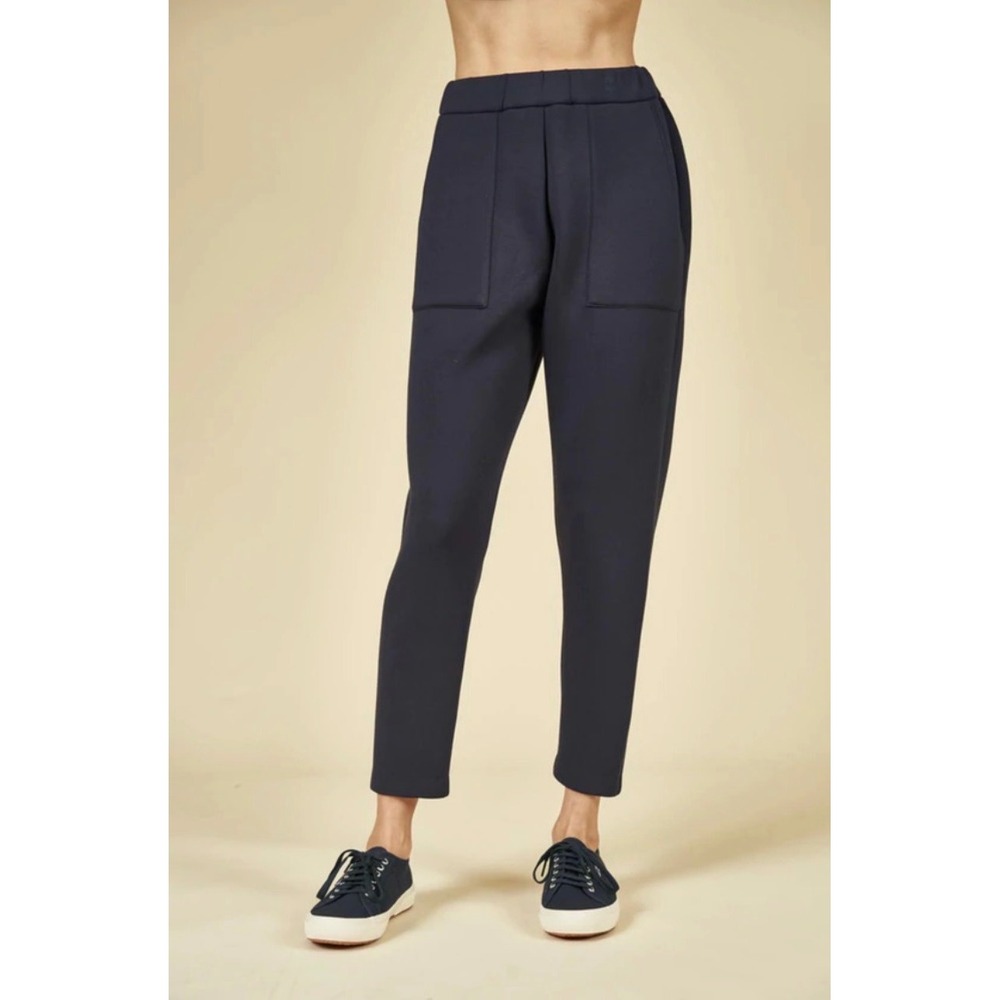 NWT Hunter Bell Siegle Pant Navy Blue Tapered Leg Elastic Waist size XS